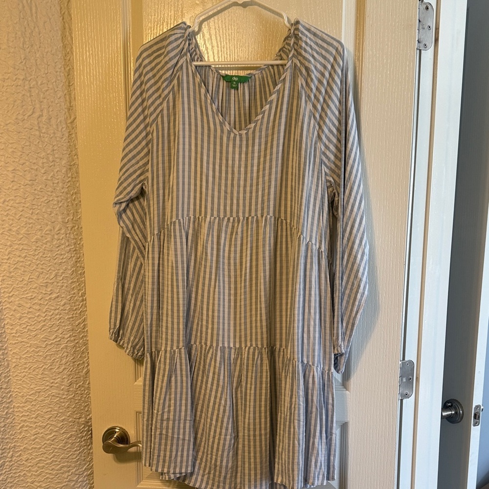 Classic Blue and White Striped Dress